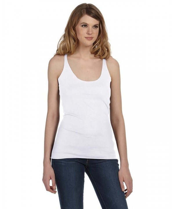 Bella Triblend Racerback Tank WHT TRIBLND L