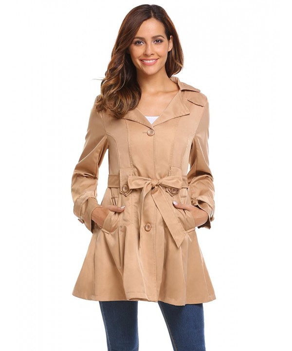 Bifast Ladies Flare Trench Khaki