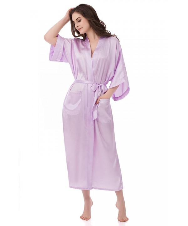 gusuqing Womens Sleepwear Kimono Lavender