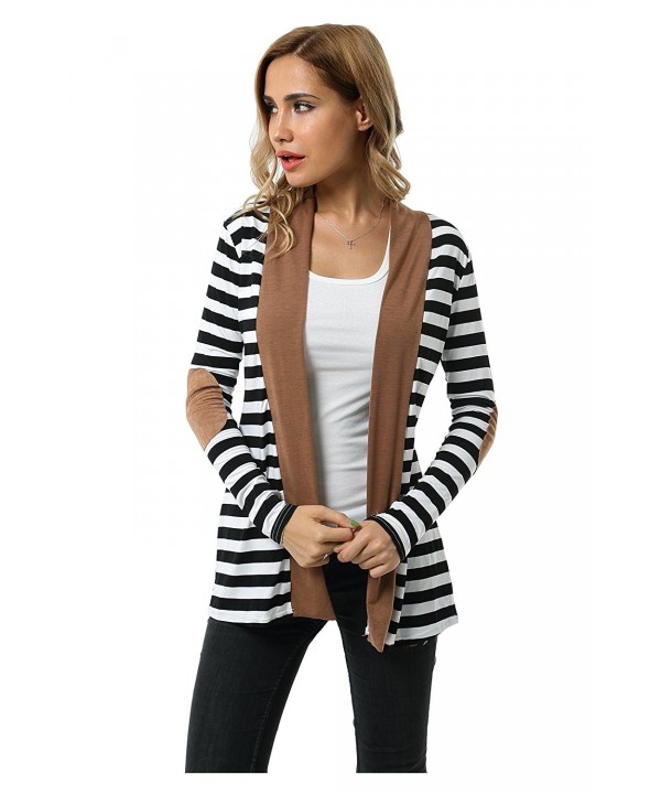 Aifer Womens Striped Cardigan Sweater