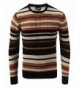 Carbon Stripe Cable Sweater Camel