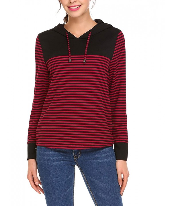 Bulges Womens Striped Pullover Sweatshirt