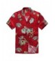 Palm Wave Hawaiian Shirt Burgundy