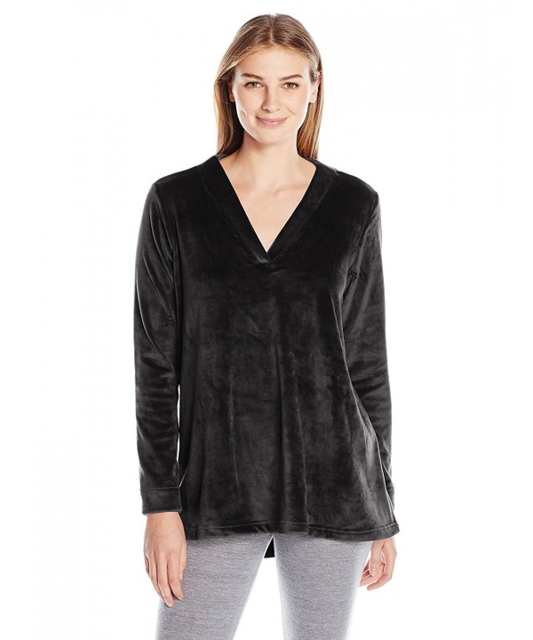 Natori Womens Splendor Velour Black