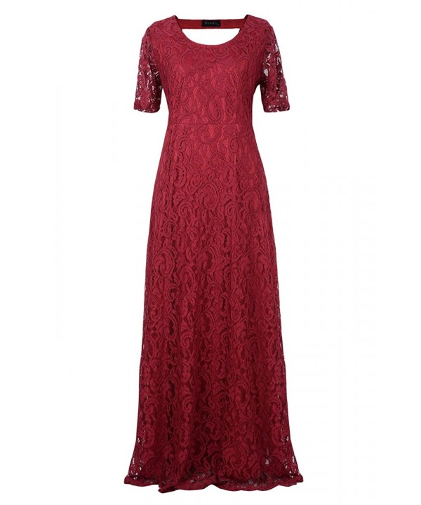 Huafeiwude Womens Evening Dresses Burgundy