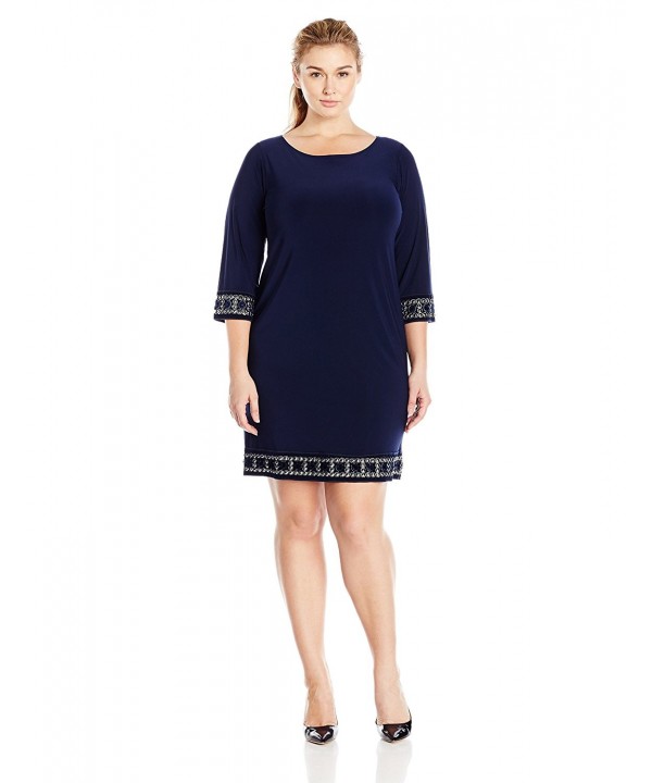 Tiana Womens Plus Size Sleeve Embellished