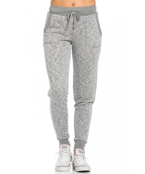 Women's Slim French Terry Jogger Sweatpants With Side Pockets - H.grey ...