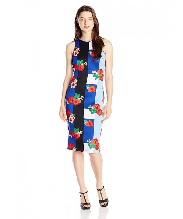 XOXO Womens Printed Sheath Dress