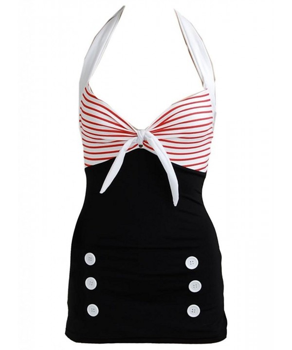 Pinupclothingonline Stripe Womens Swimsuit Swimwear