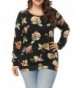 Allegrace Floral Sweatshirt Sleeve Casual