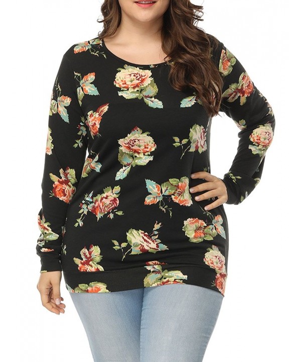 Allegrace Floral Sweatshirt Sleeve Casual