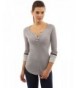 PattyBoutik Womens Textured Henley Raglan