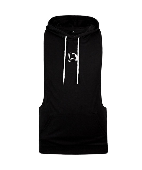 HASIDING Sleeveless Hoodie Fitness Kangaroo