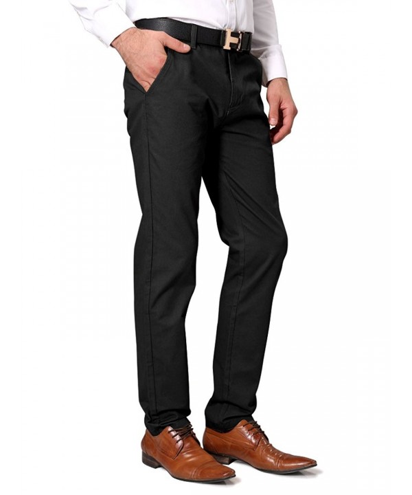 OCHENTA Casual Tapered Flat Front Pants