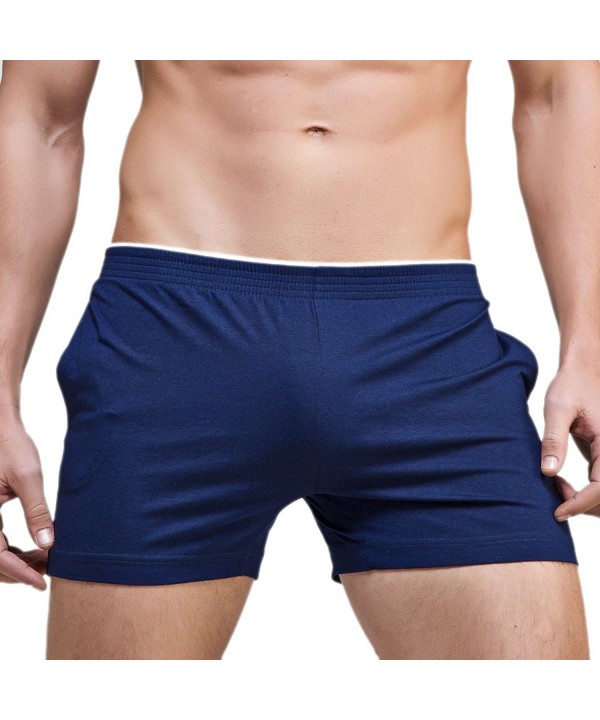 Boxer Briefs Cotton Men's Underwear Sleep Shorts Bodybuilding Gym ...