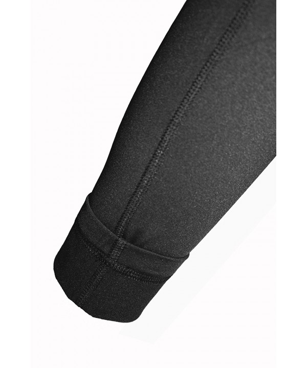 Fleece Lined Leggings - Yoga Pants - Black - C8127YLF29X