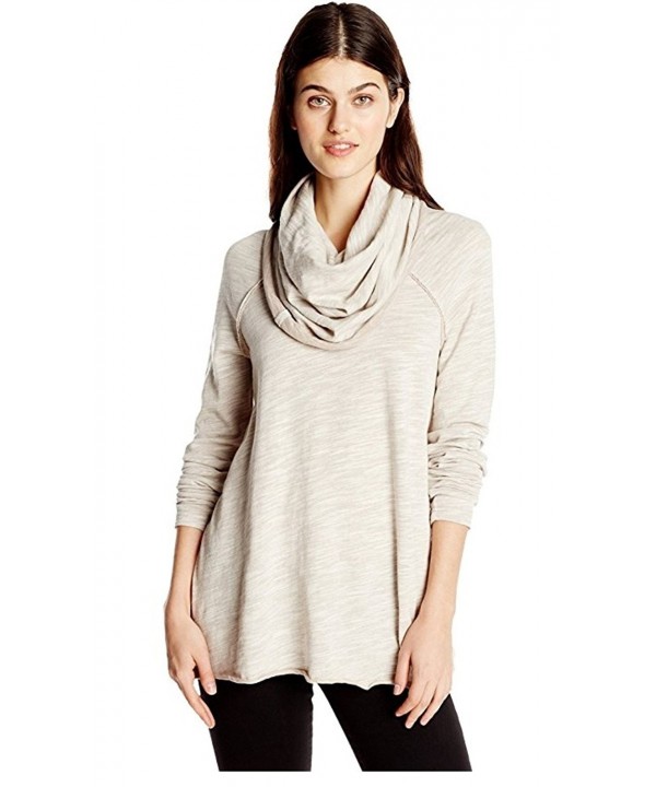 Ladies' Cowl Neck Pullover - Oatmeal - CV186UGSSW7