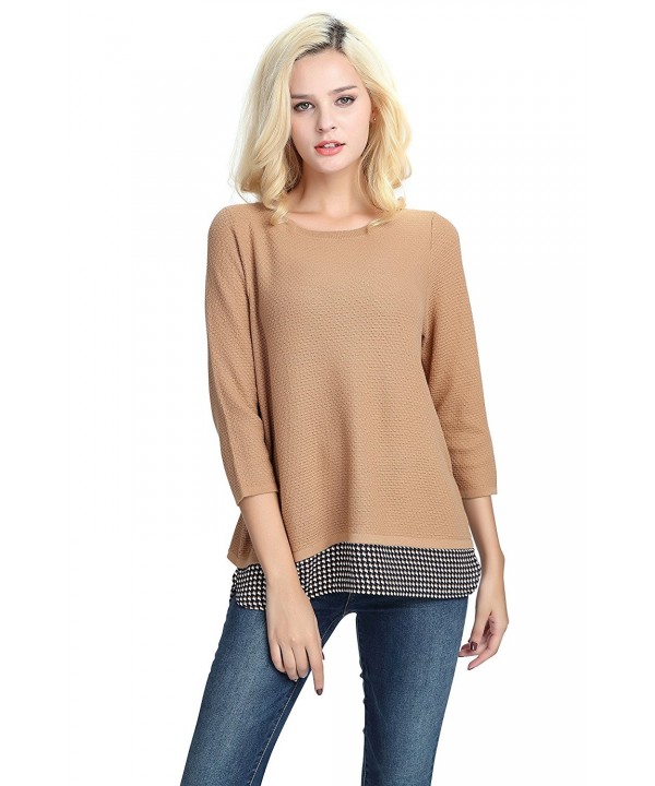Womens Sweater Pullover Autumn Layered