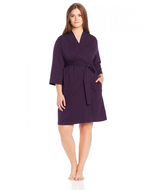 Jockey Womens Plus Size Robe Eggplant