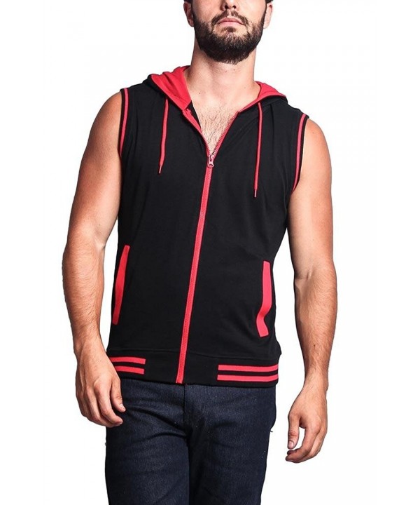 Lightweight Sleeveless Contrast Hoodie TH890