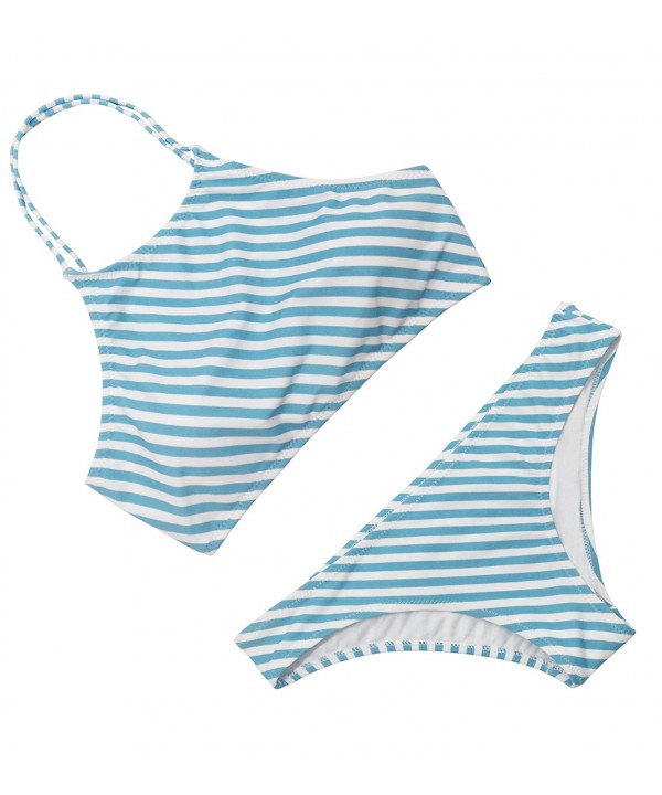 Balanciga Womens Stripe Printing Swimsuit