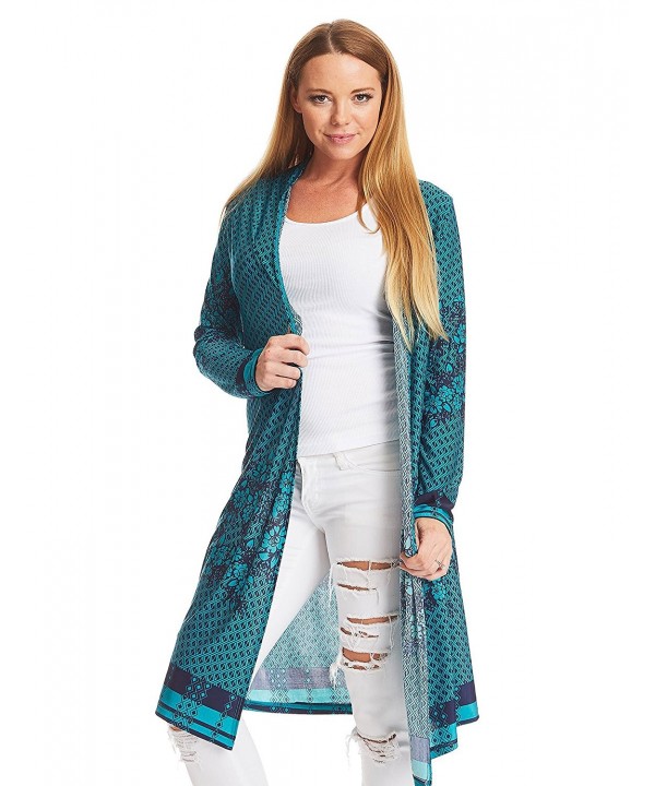 WSK1334 Womens Sleeve Cardigan Jade_Navy