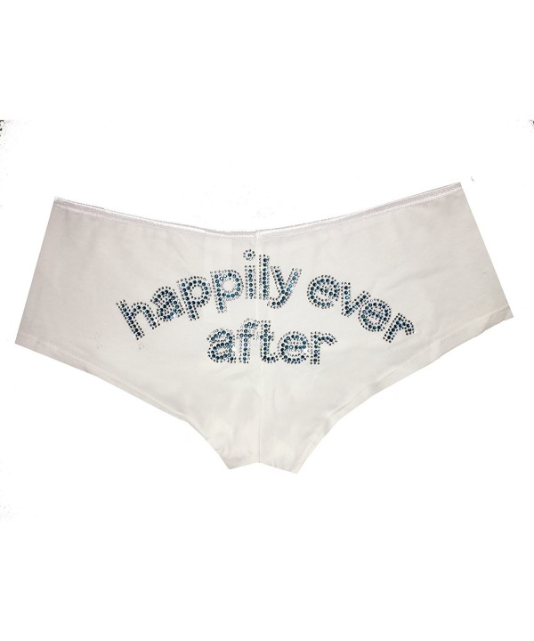 Classy Bride HAPPILY Rhinestone Boyshorts