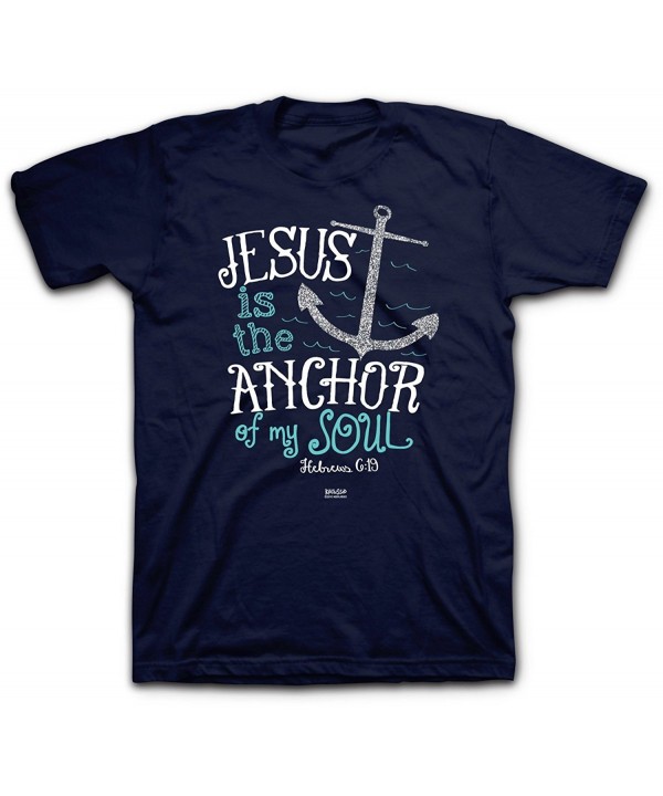 Jesus Anchor Tee Navy Christian