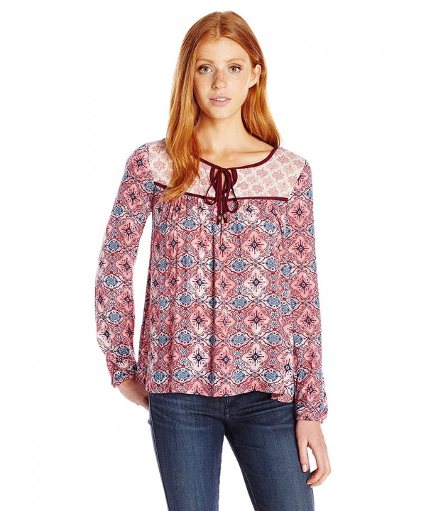 Jolt Womens Printed Sleeve Peasant