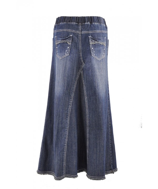 Pearly Vintage Denim Skirt - CA11KYRV6U9