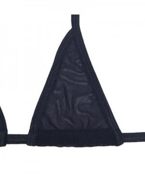 Women Sexy Halterneck Mini Micro Triangle Bra Charming Bikini G String ...
