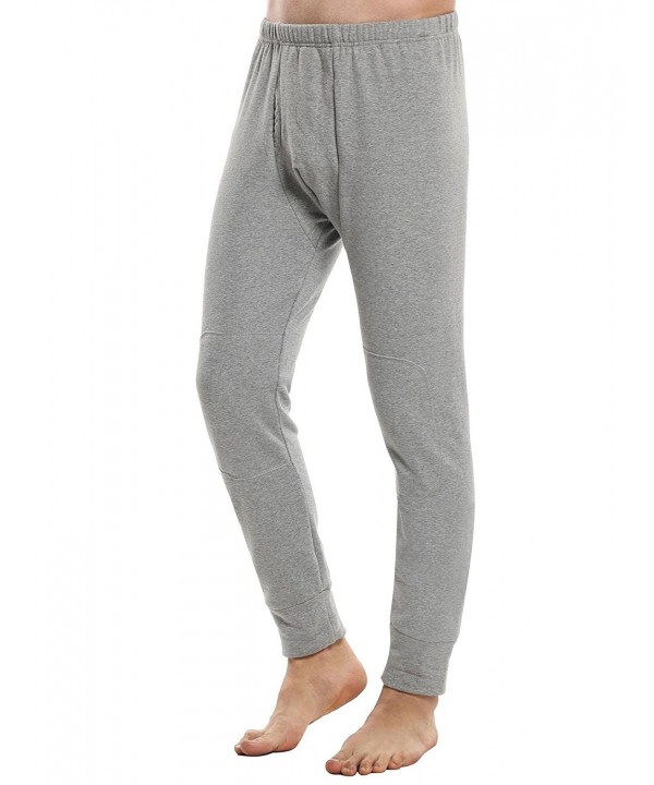 Mens Pajamas Soft Cotton Fleece Lined Shirt/Pants/2PC Thermal Set S ...