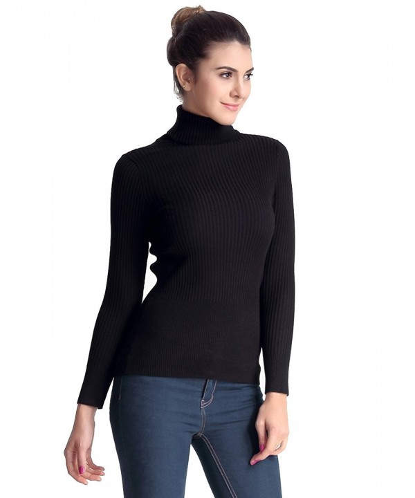 PrettyGuide Womens Ribbed Turtleneck Sweater