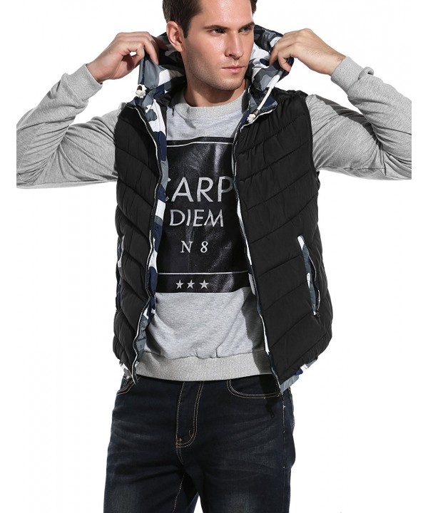 Men's Fashion Casual Camouflage Sleeveless Outerwear Hooded Vests ...