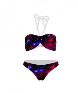 Sexy Women Swimsuit Space Galaxy Print Two-Piece Bikini Plus Size ...