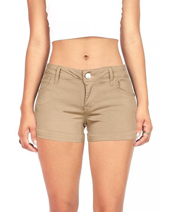 Pink Womens Juniors Casual Cuffed