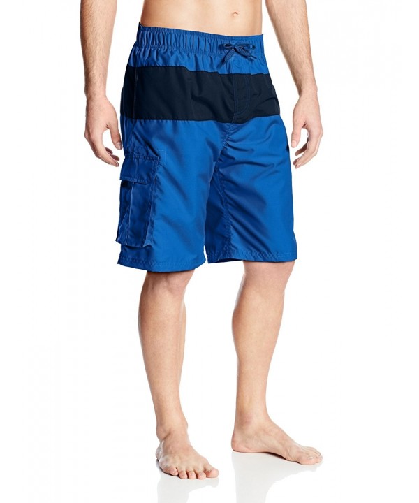 Men's Splice Swim Trunks - Black/Red - C512C4BIV7N