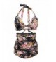 Womens Floral Halter Swimsuit Bathing