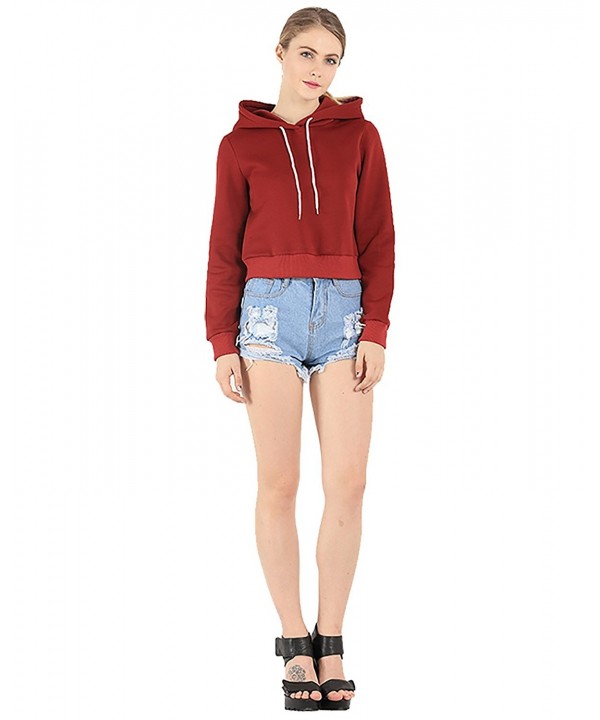 OMONSIM Womens Crop Hoodies X Large