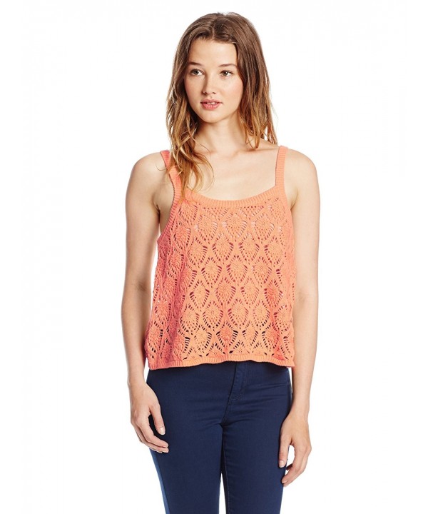 Jolt Juniors Crochet Sweater Orange