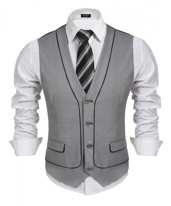 COOFANDY Business Skinny Separate Waistcoat