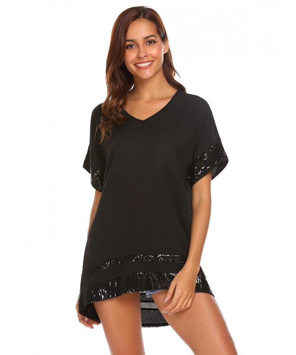 Easther Sleeve Chiffon Sequins Blouse