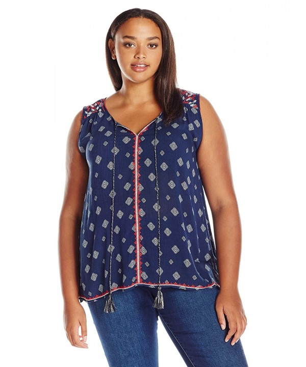 Blu Pepper allover Printed Embroidery