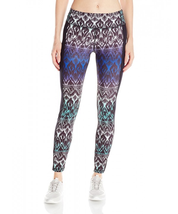 Women's Active Long Pant East Indies Print Black Contrast - East Indies ...