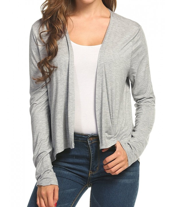 Beyove Asymmetrical Classic Cropped Cardigan