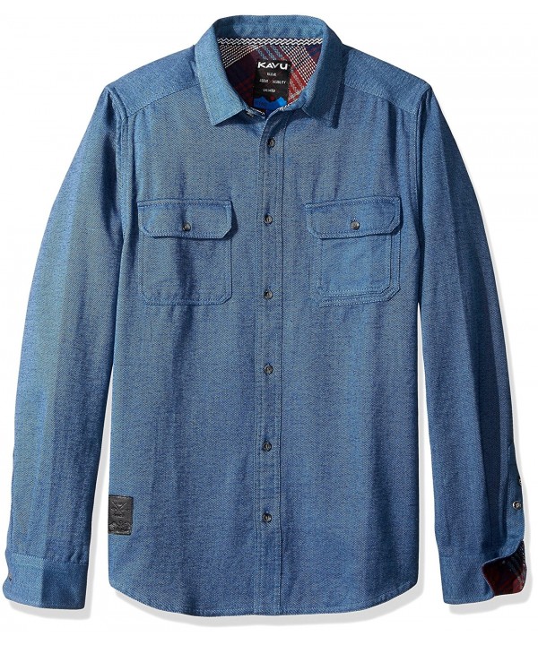 KAVU Franklin Mens Shirt Pacific