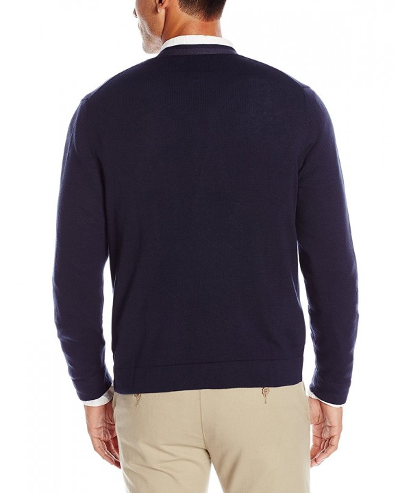 Men's Long Sleeve Lightweight Buttondown Cardigan Sweater - Navy ...