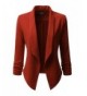 Doublju Classic Draped Front Blazer