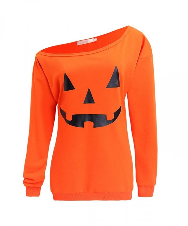 Guandiif Halloween Sweatshirts Shoulder Pullover