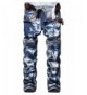 Mens Fashion Ripped Biker Jeans